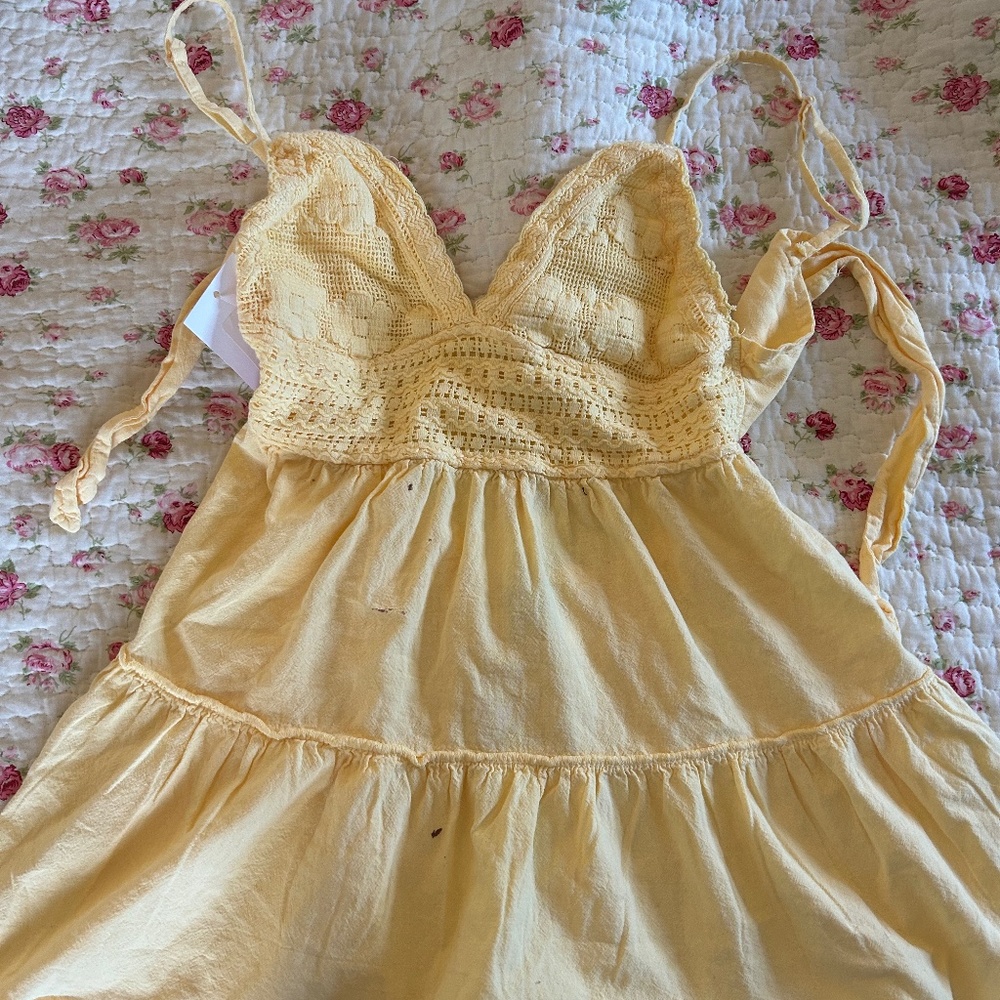 BLANCO BY NATURE LUXE BY THE SEA YELLOW SUNDRESS